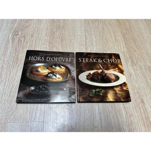Set of Two Williams  Sonoma Cookbooks Steak and Chop and Hors D’Oeuvre
